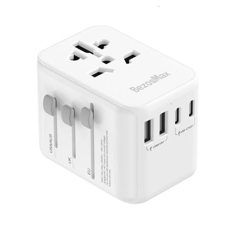 Universal Travel Adapter Charger AC Plug USA EU UK AU USB Type-C BezosMax